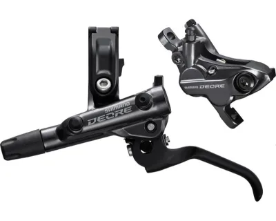 Гальмо гідравл. дискове Shimano M6120 DEORE переднє (ліва ручка, 4-поршн. каліпер BR-M6120, J-kit гідроліния 1000мм)