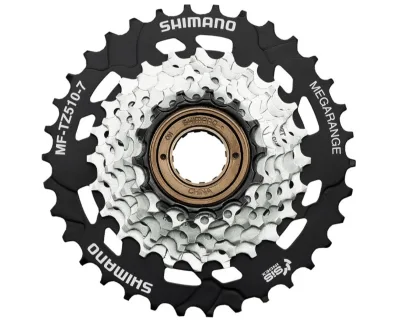 Зірки задні з трещеткой Shimano MF-TZ510-7, 14-34, срібл, 7-зв.