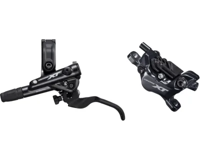 Гальмо гідравл. дискове Shimano M8120 DEORE XT переднє (ліва ручка, 4-поршн каліпер, J-kit гідролінія 1000мм)