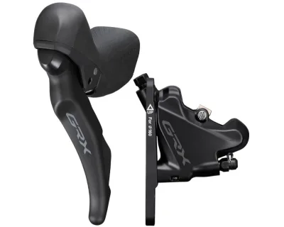 Гальмо гідравл диск Shimano RX400-1 GRX, переднє (ліва гальм.ручка/шифтер ST-RX600 2-швидк, каліпер BR-RX400, гідроліния 1000мм)