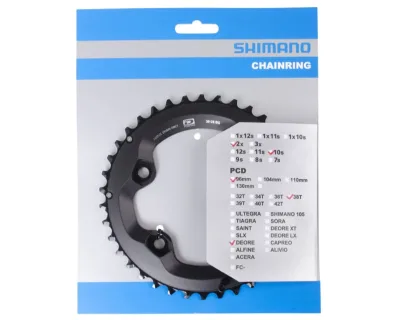 Зірка шатунів Shimano FC-M6000-2 DEORE, 38зуб.-BG для 38-28T