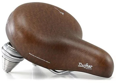 Сідло Selle Royal Premium DRIFTER MEDIUM, Royalgel, обивка Kennenback, 251х221мм, 995г, хромовані рейли і пружини, unisex, коричневе