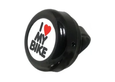 Дзвоник Green Cycle GBL-251 I love my bike стальний чорний