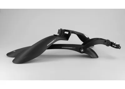 Комплект крил 24"-29" SIMPLA Hammer 3 SDE, SPEEDclamp mounting Швидкоз'ємне кріплення, чорні з білими вставками