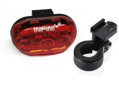 Мигалка задня Infini VISTA I-402R, 5 світлодіодов, 4 режима, 2x"AAA", з кріпл.
