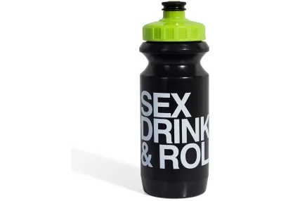 Фляга 0,6 Green Cycle GBT-512M Sex Drink & Roll з Big Flow valve, v black nipple/ yellow matt cap/ black bottle